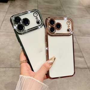 Funda para Teléfono Móvil con Diamantes y Electrochapado, Anti-Caídas, para iPhone 17 Pro Max, 16, 15, 14, 13, 12, 11, Color Morado - Product Image 3