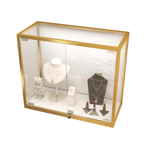 Thời trang đồ trang sức hiển thị trường hợp, tùy chỉnh sang trọng thép không gỉ trang sức hiển thị trường hợp với đèn LED - Product Image 2