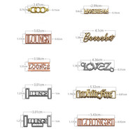 Etiquetas Metálicas Grabadas Personalizadas con Nombre, Letras, Logotipo en Metal Dorado, Conector para Trajes de Baño, Costura y Prendas