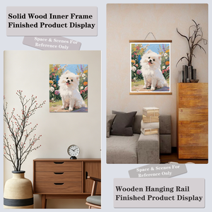 Painting by Numbers Kit Pomeranian Canvas Art Digital Printed Rectangle field Handmade Modern Flower Home Decor - Product Image 6