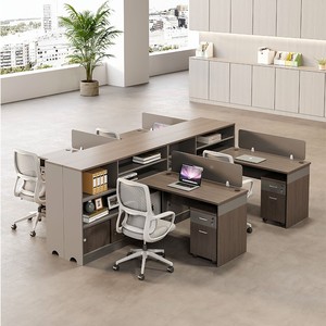 Escritorio de oficina y silla Combinación Personal Tarjeta de oficina Espacio Tarjeta Asiento Pantalla simple moderna Estación DE TRABAJO Escritorio de computadora de oficina - Product Image 3