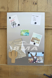 Lavagna Magnetica in Acciaio Inox per Appunti e Messaggi, Lavagna Bianca in Metallo <span class=keywords><strong>con</strong></span> Magneti - Product Image 2