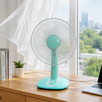 Ventilateur de table oscillant électrique silencieux de 16 pouces à commande mécanique en plastique avec 3 vitesses pour une utilisation à la maison et en extérieur
