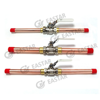 Válvula de bola de soldadura de alta calidad de fábrica OEM/ODM válvula de bola de latón Wog de 600 Psi con extensiones de tubo K de cobre