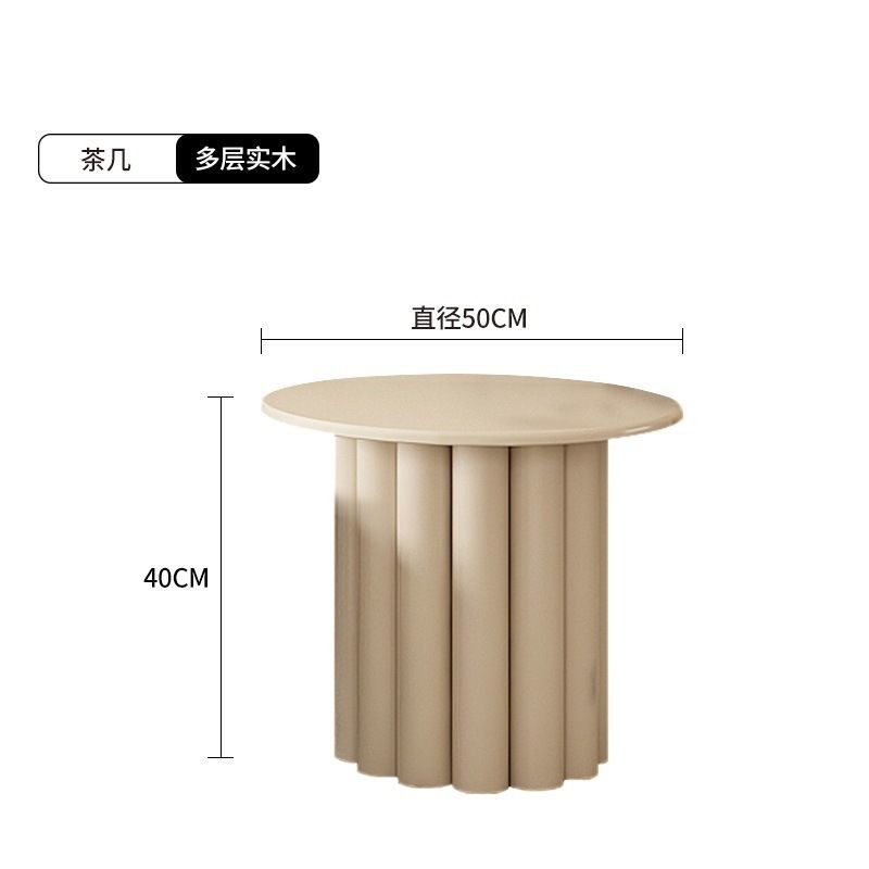 table d'appoint blanc laiteux-diamètre 50