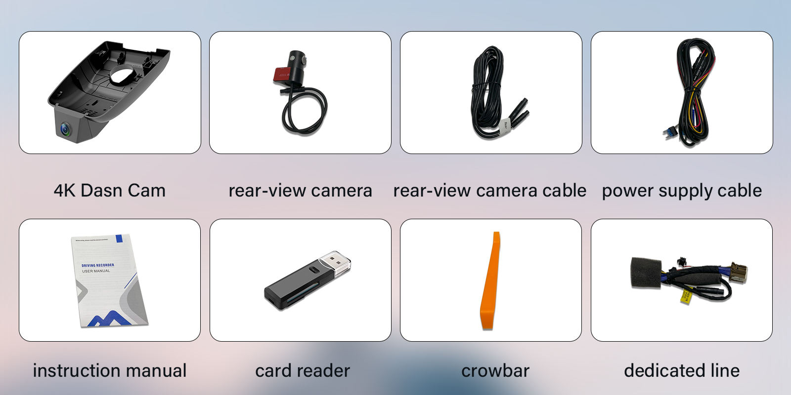 front camera+1080P rear camera
