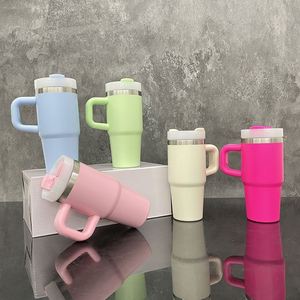 RTS Custom Coffee Baby Stainless Steel Metal Water <b>Bottle</b> Mug Sublimation Doubles Wall Insulated 14oz Kids Tumbler with Handle - Product Image 1
