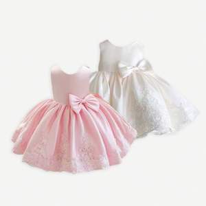 Kindermode Zomer Mouwloze Geborduurde Prom Jurk Kid Strik Kleding Baby Meisje Jurken - Product Image 1