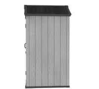 Abri de jardin en plastique PP robuste avec texture bois, facile à assembler, abri de rangement pour jardin et abri à outils résistant aux intempéries