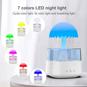 2024 beyaz gürültü yağmur damlası sesler masaüstü lamba elektrikli ultrasonik soğuk mist uçucu yağ difüzörleri yağmur bulut nemlendirici - Product Image 6