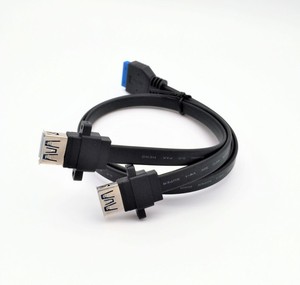 30cm Mainboard 20pin để kép USB3.0 nữ dữ liệu mở rộng cáp với vít lỗ <span class=keywords><strong>IDE</strong></span> 20p bảng điều khiển phía trước khung gầm Cáp dữ liệu - Product Image 3