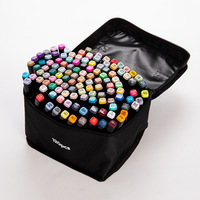 Marqueurs de dessin et de coloriage numérotés pour adultes débutants avec sac de rangement en toile – Ensemble de stylos marqueurs artistiques