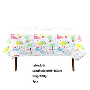 Ensemble de fête d'<span class=keywords><strong>anniversaire</strong></span> sur le thème des dinosaures, serviettes en papier, gobelets en papier, assiettes en papier, couteau, fourchette, cuillère, kit de décoration, vaisselle - Product Image 3