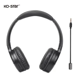 Headphone Bluetooth Model Pribadi dengan Mikrofon Dapat Dilepas, Mikrofon Satu Sisi untuk Pusat Panggilan Operator Telepon Kelas Online