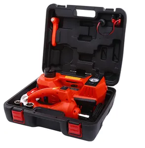 Portable 3 In1 Led Light Electric Car Hydraulic Jack And Dc12v 3 Tons Multifunctional Electric Impact Wrench For Quick Replace