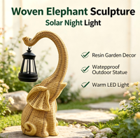 Ornamen Patung Taman Resin Grosir Lampu LED Dilukis Tangan Seperti Asli Warna Sesuai Pesanan Lampu Jalan Suasana Balkon