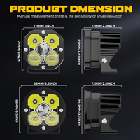 Feux antibrouillard LED cubiques super lumineux de 3 pouces, les plus récents, 24v 12v en stock, Antiniebla Luz pour UTV RZR SXS tout-terrain