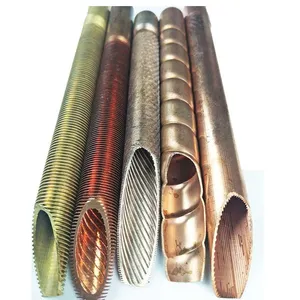 copper tube air cooled aluminum fin evaporator coil or extruded copper low fin tube