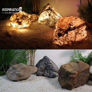 Casa de Hadas de Piedra Luminosa de FRP, <span class=keywords><strong>Roca</strong></span> Artificial Translúcida con LED para Jardín Encantado, Decoración de Piedra de FRP Translúcida para Parque - Product Image 5