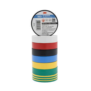 Cinta Aislante Eléctrica de Vinilo PVC 3M <span class=keywords><strong>Temflex</strong></span> 160, 18 mm x 20 m x 0,15 mm, Adhesivo de Goma de una Cara para Uso General - Product Image 2