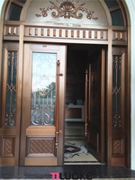 Modèles de portes d'entrée en cuivre véritable, en promotion