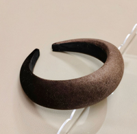 Samt-Schwamm-Stirnband mit breiter Krempe, hochwertig, einfarbig, Wildleder, Retro, französischer Stil, schlichter Kopfschmuck, Neujahr