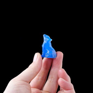 Commercio all'ingrosso artigianato di cristallo naturale fatto a mano artigianato animale piccola dimensione Labradorite <span class=keywords><strong>lupo</strong></span> per la decorazione - Product Image 6