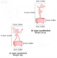 Support de bougie chauffe-plat en fer silhouette de fée et ange pour Pâques, décoration romantique pour la maison