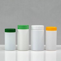 Bouteilles en plastique cylindriques en PEHD 68ml 75ml 85ml 100ml avec bouchon à feuille, flacons vides pour emballage de capsules, granulés et comprimés