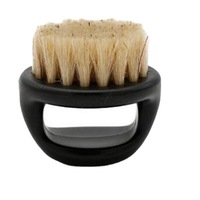Brosse à barbe de polissage en forme de fer à cheval, en crin de cheval et poils de sanglier, dépoussiéreur annulaire pour poils rebelles, objet culturel portatif