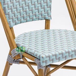 Chaises de <span class=keywords><strong>bistrot</strong></span> françaises en rotin, style café <span class=keywords><strong>parisien</strong></span>, en aluminium (E1187B) - Product Image 3