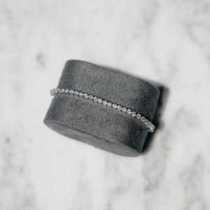 Pulsera de tenis de diamante redondo de plata de lujo de 4mm para hombres elegante minimalista joyería helada Elegante ropa de fiesta - Product Image 4