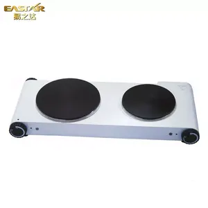 Best Quality Home Cooking 1200w Black Electric Portable 2 Burner Stove Without Gas Ceramic Cooktop Stove