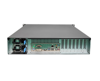 Boîtier serveur industriel 2U court 400 profond avec contrôle d'alimentation redondant 550W écran couleur LCD contrôle de l'humidité de la température ATX ITX