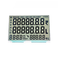 Kundenspezifisches HTN-Positivtransmissives Segment-LCD-Display für Kraftstoffspender mit Symbolleiste und LPM-Dichtezeichen