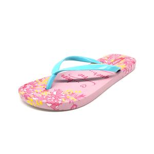 Sandales de plage personnalisées avec logo de marque pour femmes, imprimé lotus, légères, durables, tongs d'été OEM ODM - Product Image 1