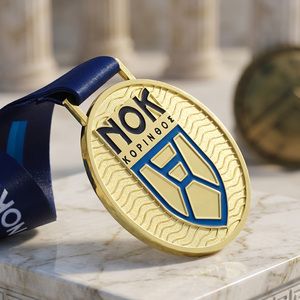 Médailles sportives personnalisées avec logo, plaquées or, en alliage de zinc moulé sous pression, pour événements sportifs et cérémonies de clubs - Product Image 3
