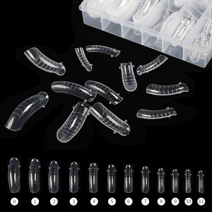 120pcs Curved Square <b>Nail</b> Dual Forms Extra Large Traceless Gel <b>Extension</b> Tips for Salon Suppliers - Product Image 5