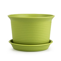 Pot de fleurs en résine avec trous de drainage, design classique durable, capacité de 1,33 L pour une utilisation intérieure/extérieure et la plantation