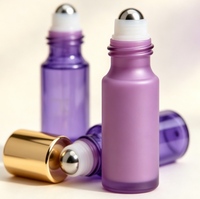 Flacons roll-on en verre dépoli de 5 ml et 10 ml avec billes en jade et en cristal, flacons de recharge vides pour huiles essentielles et parfums Doterra
