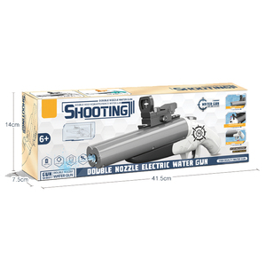QS vente chaude main haute apparence pistolet à eau jouets 2 couleurs en plastique enfants été plage <span class=keywords><strong>jeu</strong></span> de tir Double buse pistolet jouets - Product Image 6