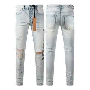 Ksubiy Ripped <b>Stretch</b> Denim Jeans <b>Men</b> Hip Hop Streetwear Distressed Slim Fit - Product Image 3