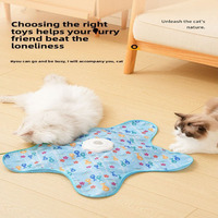 Nouveauté : Jouet pour chat en plastique souple, jeu interactif de cache-cache automatique, résistant aux morsures, puzzle