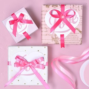 Yama 3/8 Inch Màu Hồng Polyester Đôi Mặt Satin <span class=keywords><strong>Ribbon</strong></span> Cho Món Quà Bọc Tóc Cung Hoa Đóng Gói - Product Image 3