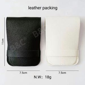 Étui de protection portable en cuir PU pour ciseaux à cuticules et ciseaux à ongles, avec étui de rangement pour cure-oreilles en acier inoxydable, idéal pour les cadeaux - Product Image 3