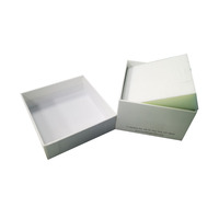 Boîte cadeau rigide blanche personnalisée en deux parties avec base imprimée, emballage haut de gamme pour invitations de mariage, cadeaux de luxe et papeterie