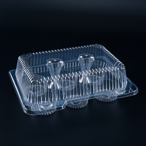1 2 4 6 12 <strong>Cupcake</strong> Carrier Holders Clear Plastic Blister Cake Clamshell Container Dessert Muffins Packaging <strong>Boxes</strong> - Product Image 1