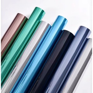 Film adhésif décoratif moderne pour hôtel, effet miroir unidirectionnel, bronze-argent, PET, 1,52 x 30 m, anti-UV, anti-IR, anti-éblouissement, isolation thermique - Product Image 3