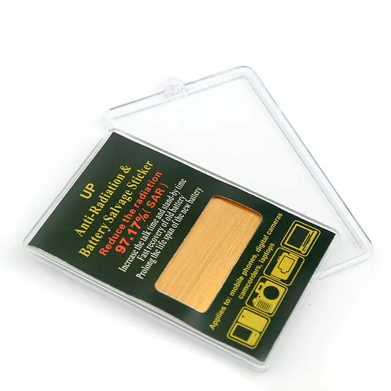Hete Verkoop 5G Emf Bescherming Schild Anti Straling Mobiele Telefoon Sticker Rechthoekige Metalen Straling Proof Sticker