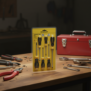 Jeu de tournevis Stanley Cushion Grip 6 pièces à pointe magnétique plate et Phillips - Product Image 3